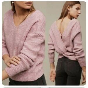 Anthropologie Angel of the North cross back sweater NWT